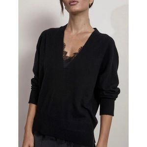 The Lace Vee Looker Pullover | BROCHU WALKER